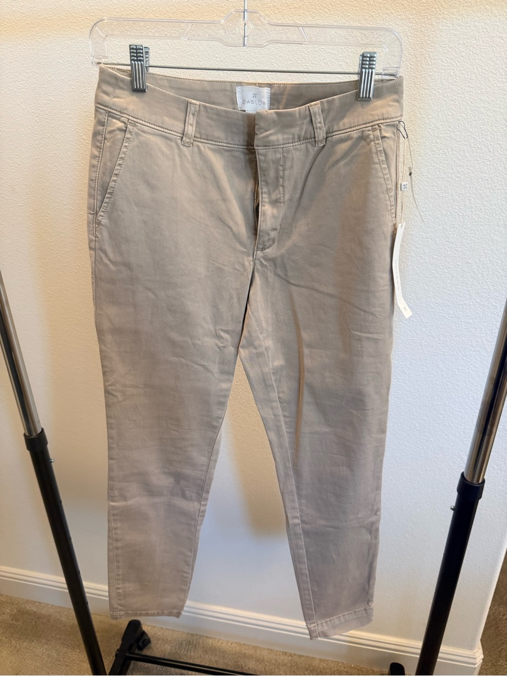 Caslon Beige Casual Chino Pants